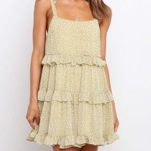 Petal & Pup Green Ruffle Dress